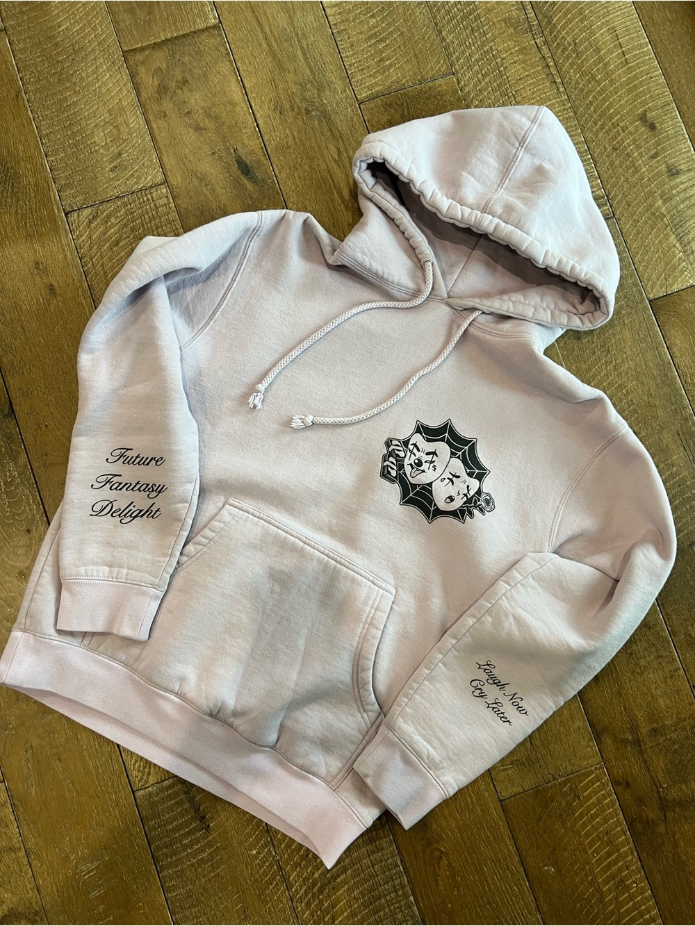 Light Lavender Graphic Hoodie Sweatshirt for Women